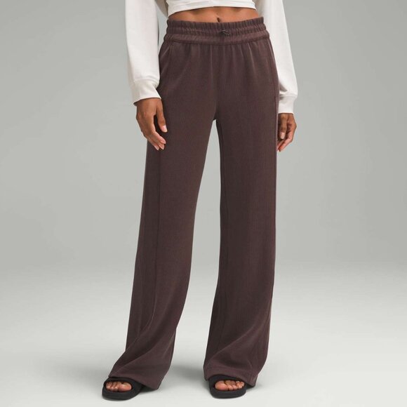 lululemon Espresso Ribbed Softstreme High-Rise Pant 32.5" size 4 - Picture 1 of 16